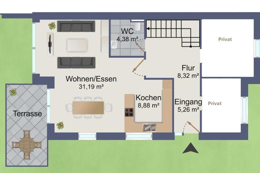 130Qm Haus Mit 3 Schlafzimmern, Sauna, Parkplatz Leilighet Lüneburg Eksteriør bilde